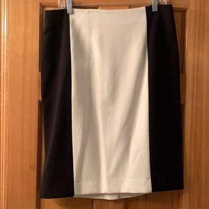 NWT cream/black skirt